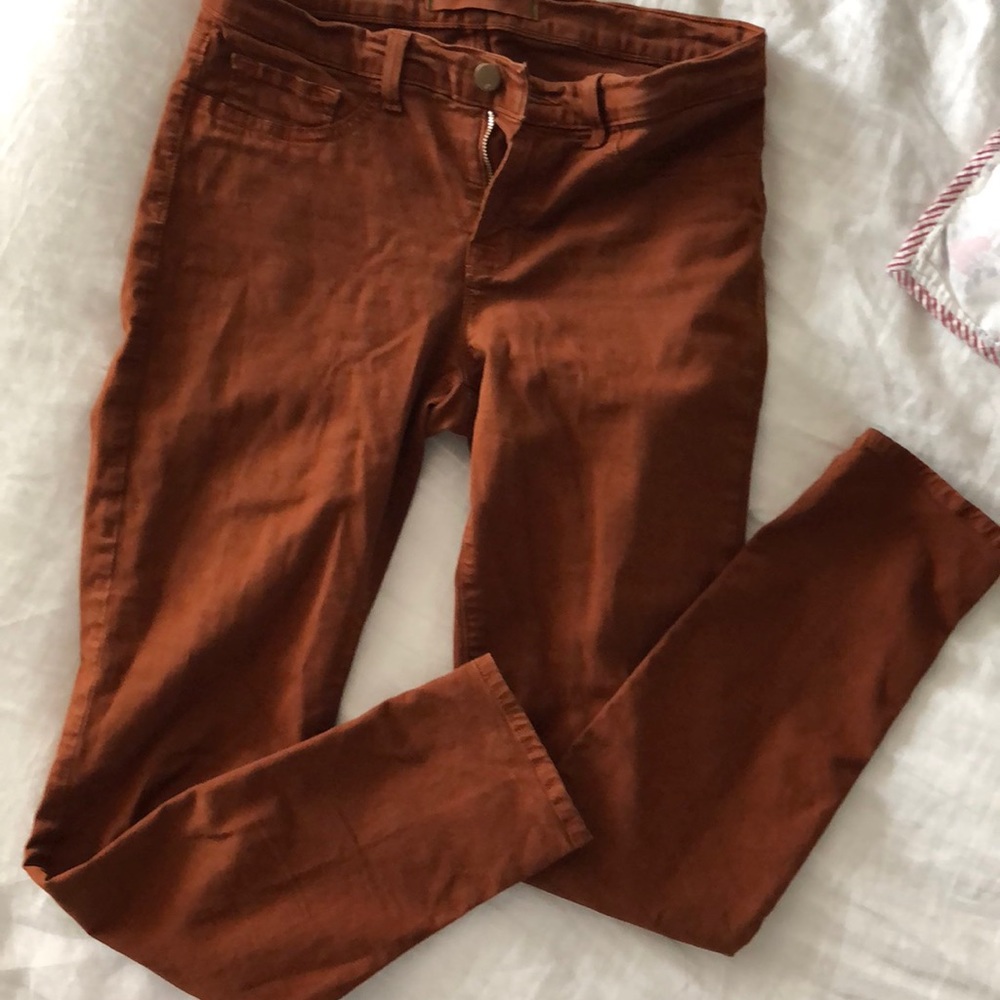 Burnt orange skinny jeans